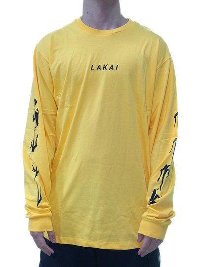 Camiseta Masculina Lakai Evolve Manga Longa Estampada - Amarelo