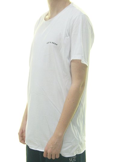 Camiseta Masculina Let's Strid Up Manga Curta Estampadda - Branco