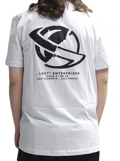 Camiseta Masculina Lost Athletes Manga Curta Estampada - Branco