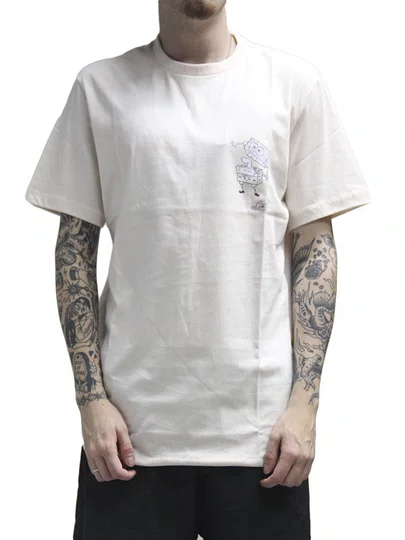 Camiseta Masculina Lost Bob In Half Manga Curta Estampada - Khaki