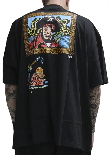Camiseta Masculina Lost Box Quadrada Gary Artist Manga Curta Estampada - Preto