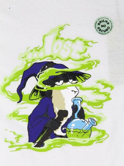 Camiseta Masculina Lost Mester Of Magic Manga Curta Estampada - Branco