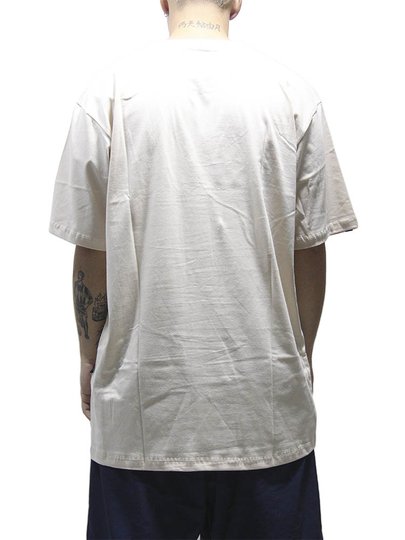 Camiseta Masculina Lost Mushroom Smurfs Manga Curta Estampada - Bege