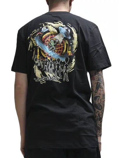 Camiseta Masculina Lost Reaper Manga Curta Estampada -  Preto