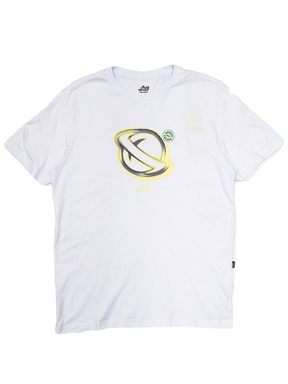 Camiseta Masculina Lost Saturn Blur Manga Curta Estampada - Branco