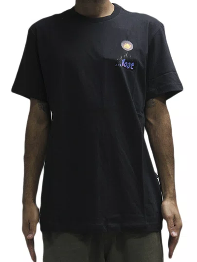 Camiseta Masculina Lost Thermic Manga Curta Estampada - Preto