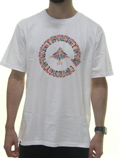 Camiseta Masculina LRG Aztec Manga Curta Estampada - Branco