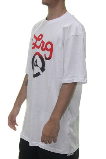 Camiseta Masculina LRG Big Cycle Logo Manga Curta Estampada - Branco