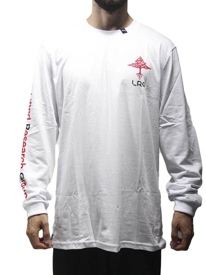 Camiseta Masculina LRG For Us Manga Longa Estampada - Branco