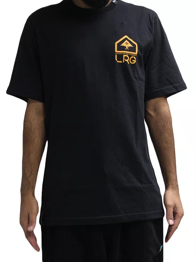 Camiseta Masculina Lrg Giraffe Dogout Manga Curta Estampada - Preto