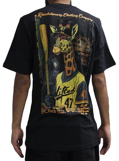 Camiseta Masculina Lrg Giraffe Dogout Manga Curta Estampada - Preto