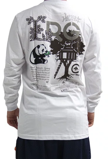 Camiseta Masculina Lrg House Play Manga Longa Estampada - Branco