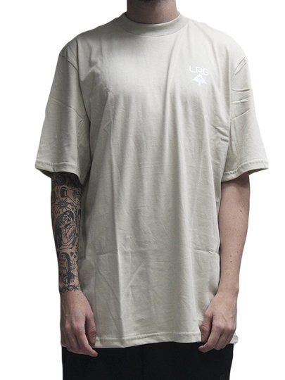Camiseta Masculina LRG Logo Plus Knit Manga Curta Estampada - Areia