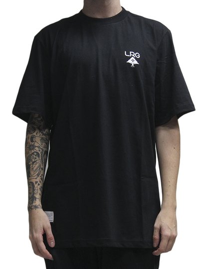 Camiseta Masculina LRG Logo Plus Knit Manga Curta Estampada - Preto