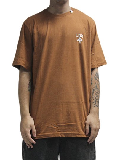 Camiseta Masculina LRG Logo Plus Manga Curta Estampada - Marrom