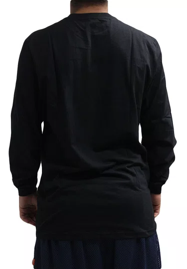 Camiseta Masculina Lrg Ls Tee Manga Longa Estampada - Preto