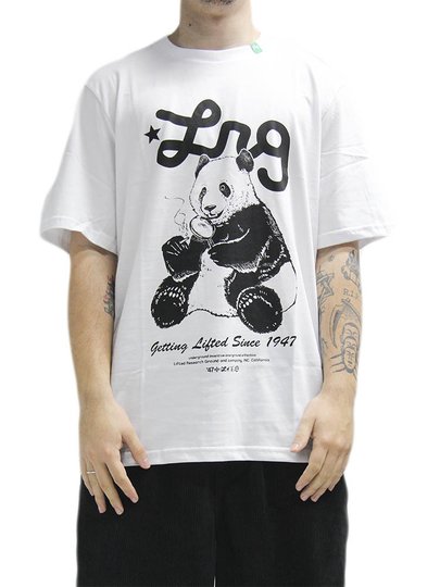 Camiseta Masculina LRG Mag Life Manga Curta Estampada - Branco