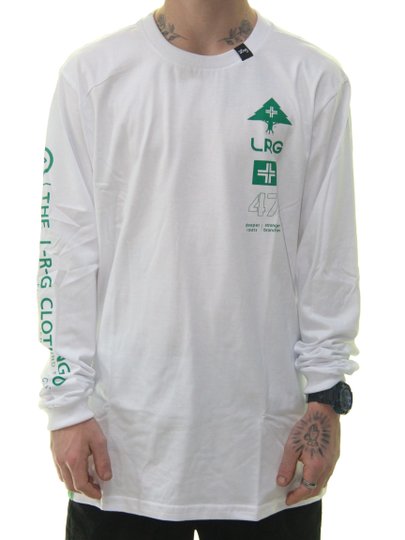 Camiseta Masculina LRG Manga Longa Estampada Stronger - Branco
