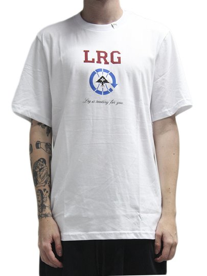 Camiseta Masculina LRG Motherlanf Court Manga Curta Estampada - Branco