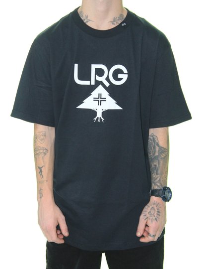 Camiseta Masculina LRG Resea Manga Curta Estampada - Preto