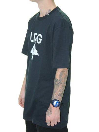 Camiseta Masculina LRG Resea Manga Curta Estampada - Preto