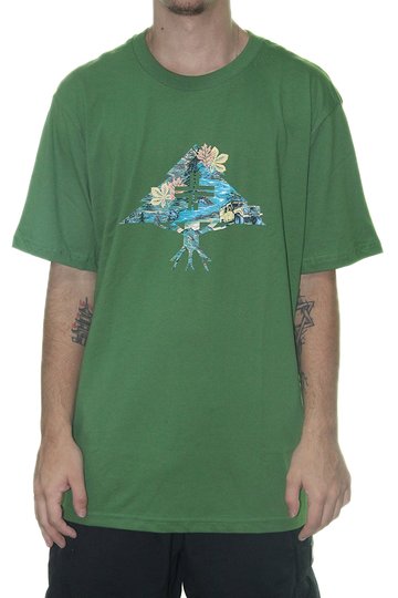 Camiseta Masculina LRG Research Manga Curta Estampada - Verde