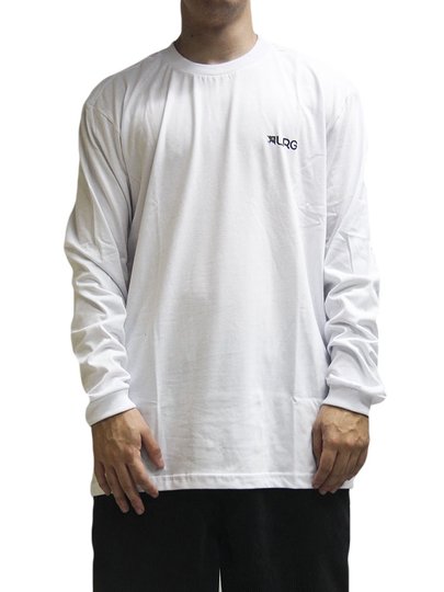 Camiseta Masculina LRG Research Over Manga Longa Estampada - Branco
