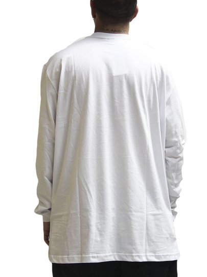 Camiseta Masculina LRG Research Over Manga Longa Estampada - Branco
