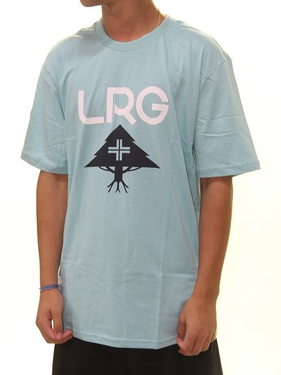 Camiseta Masculina LRG Stack Manga Curta Estampada - Azul Claro