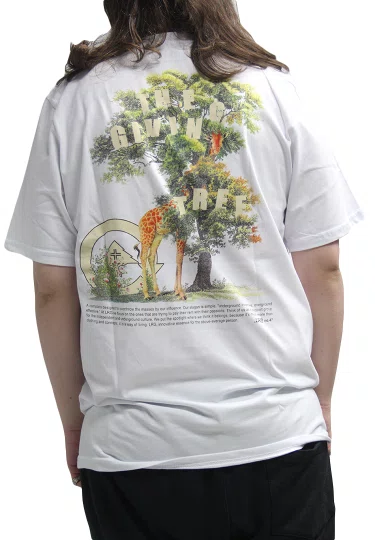 Camiseta Masculina LRG The Giving Tree Manga Curta Estampada - Branco