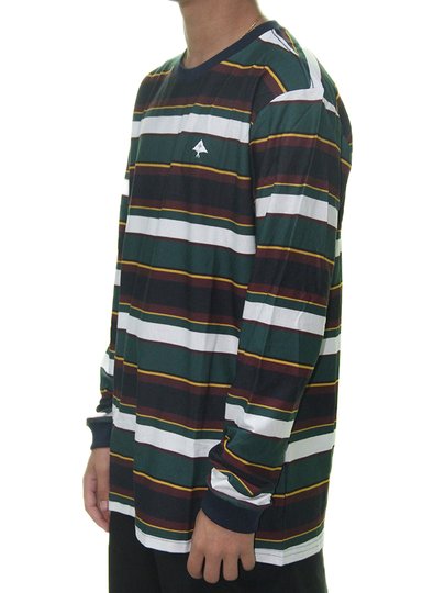 Camiseta Masculina LRG Tradition Manga Longa Listrada - Multicolor