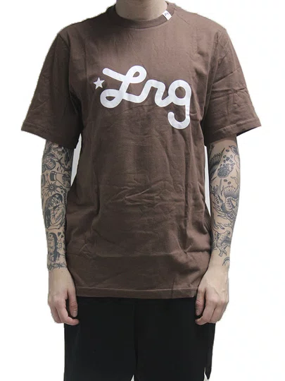 Camiseta Masculina LRG Western Manga Curta Estampada - Marrom
