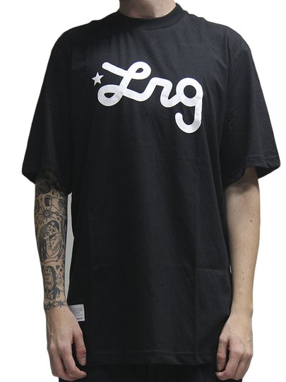 Camiseta Masculina LRG Western Script Knit Manga Curta Estampada - Preto