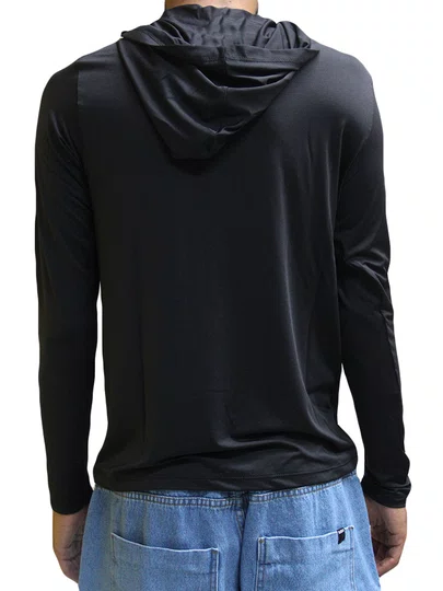 Camiseta Masculina Lycra Hurley M/Longa Company - Preto