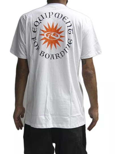 Camiseta Masculina Manga Curta Estampada Rusty Purity - Branco