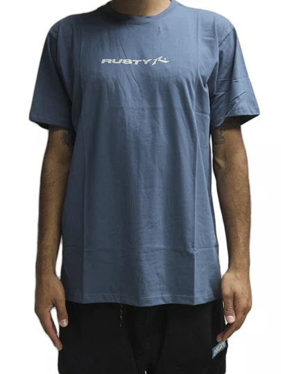 Camiseta Masculina Manga Curta Estampada Rusty Stick - Azul