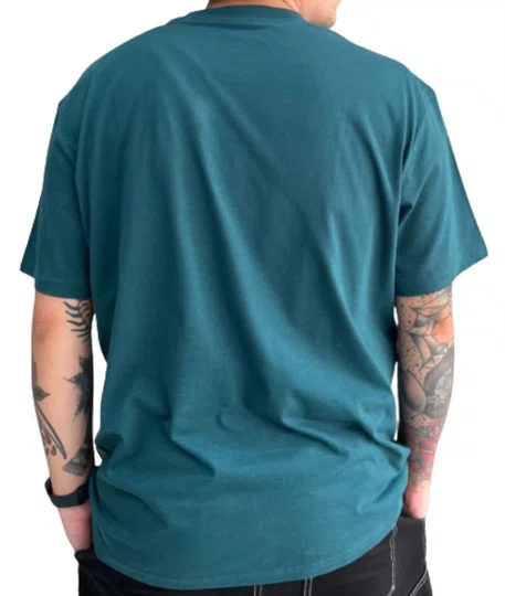 Camiseta Masculina New Balance Essentials Manga Curta Estampada - Verde Escuro