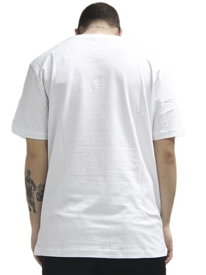Camiseta Masculina New Era Core Los Angeles Lakers Manga Curta Estampada - Branco