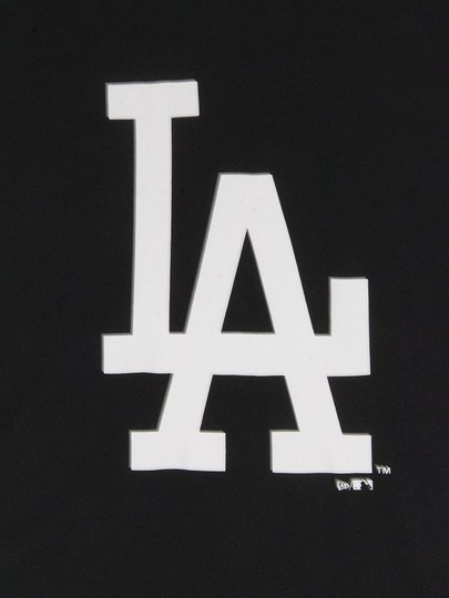 Camiseta Masculina New Era Logo Dodgers Manga Curta Estampada - Preto