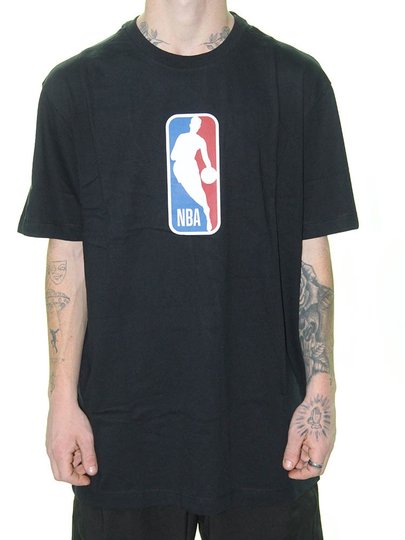 Camiseta Masculina New Era NBA Basic Logo Manga Curta Estampada - Preto