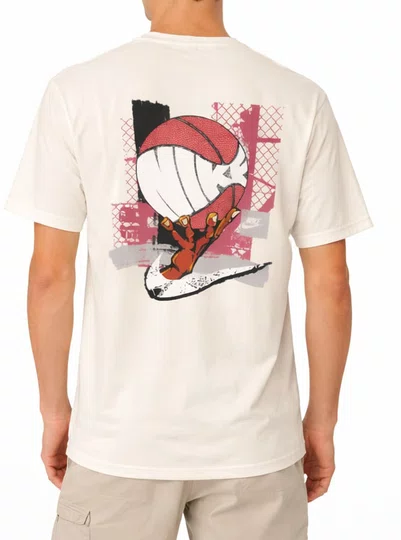 Camiseta Masculina Nike LSE Absury Manga Curta Estampada - Off White