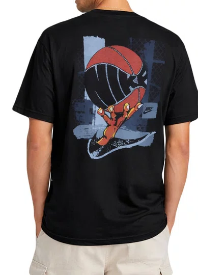 Camiseta Masculina Nike LSE Asbury Manga Curta Estampada - Preto