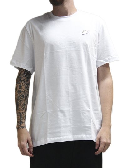 Camiseta Masculina Nike NSW Club Manga Curta Estampada - Branco