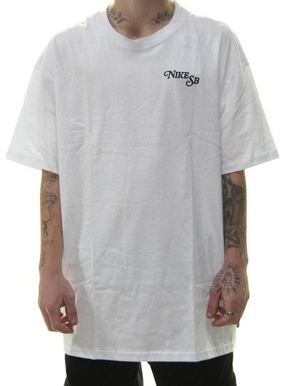Camiseta Masculina Nike SB Bud Manga Curta Estampada - Branco