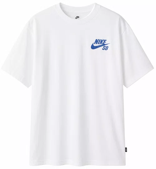 Camiseta Masculina Nike Sb Logo Lb Manga Curta Estampada - Branco