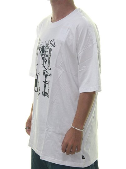 Camiseta Masculina Nike SB Objects Manga Curta Estampada - Branco