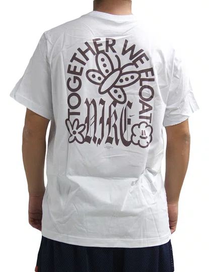 Camiseta Masculina Nike STD Manga Curta Estampada - Branco