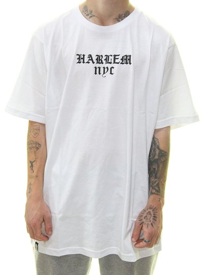 Camiseta Masculina Other Culture Harlem Manga Curta Estampada - Branco