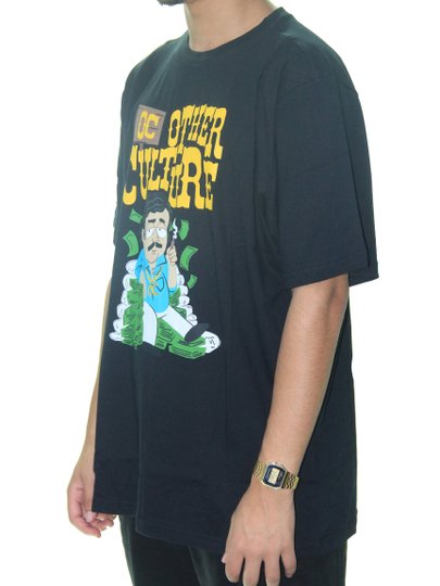 Camiseta Masculina Other Culture Pablo Manga Curta Estampada - Preto