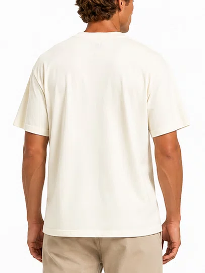 Camiseta Masculina Plano C Basic Manga Curta Estampada - Off White